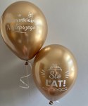 Balony lateksowe Urodzinowe Złote Chrome Sto Lat, 30cm, 10 szt. Flowballoons