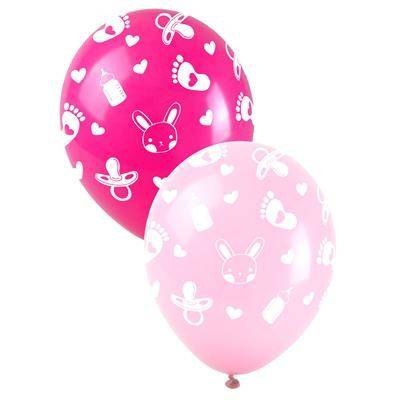 Balony lateksowe na Baby Shower dla dziewczynki 28cm, 5 szt. Arpex Balony lateksowe na Baby Shower dla dziewczynki 28cm, 5 szt. Arpex