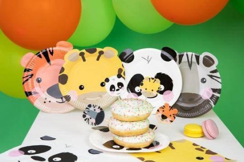 Papierowe talerze Zwierzątka, 4 sztuki PartyPal Papierowe talerze Zwierzątka, 4 sztuki PartyPal
