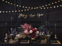 Serwetki Happy New Year, czarne, 33cm, 20 szt. Partydeco