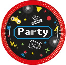 Talerzyki Gaming Party gamer, 20 cm, 8 szt. Procos