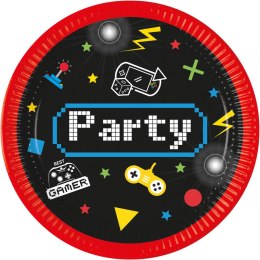 Talerzyki Gaming Party gamer, 23 cm, 8 szt. Procos