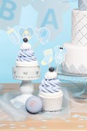 Toppery na Baby Shower dla chłopca słonik 5szt PartyPal