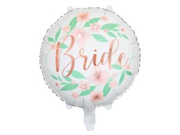 Balon foliowy Bride to be kwiaty 45 cm Partydeco