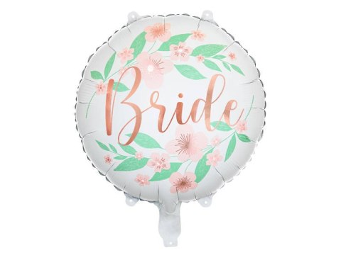 Balon foliowy Bride to be kwiaty 45 cm Partydeco