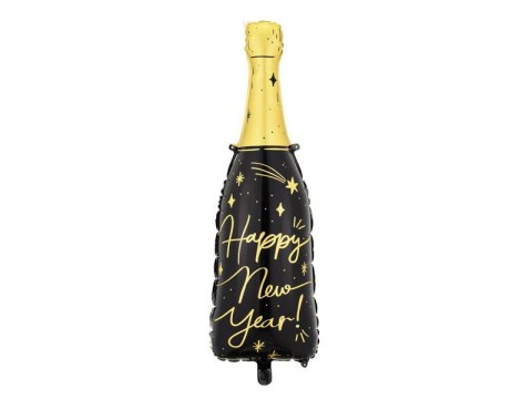 Balon foliowy Butelka Happy New Year, 39,5x98 cm Partydeco