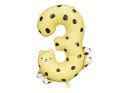 Balon foliowy Cyfra 3 - Gepard, 98 cm Partydeco