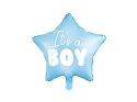 Balon foliowy Gwiazdka Niebieska - It's a boy, 48cm Partydeco