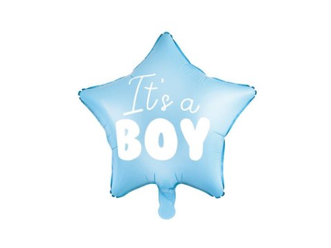 Balon foliowy Gwiazdka Niebieska - It's a boy, 48cm Partydeco