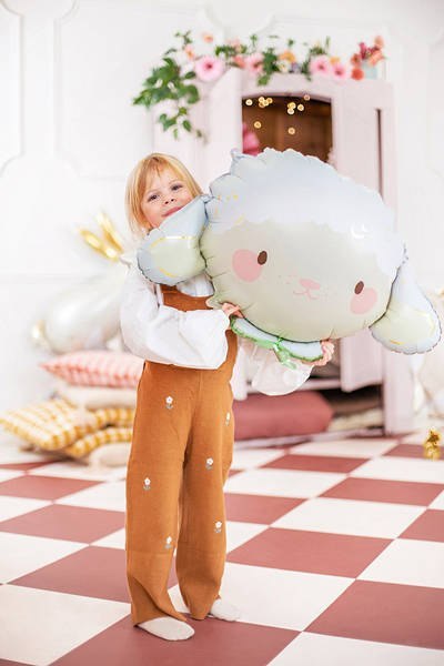 Balon foliowy Owieczka, 87x57.5 cm Partydeco Balon foliowy Owieczka, 87x57.5 cm Partydeco