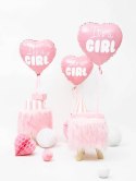 Balon foliowy Serce Różowe - It's a girl, 45cm Partydeco
