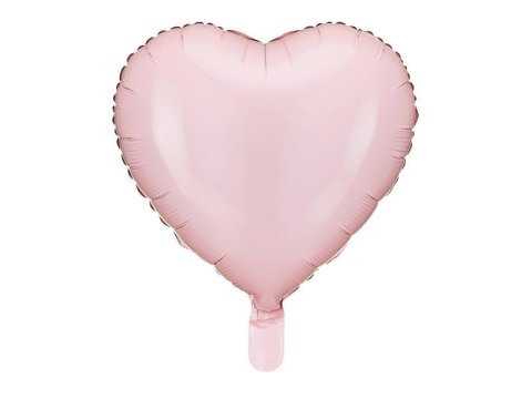 Balon foliowy Serce jasny róż, 45cm Partydeco Balon foliowy Serce jasny róż, 45cm Partydeco