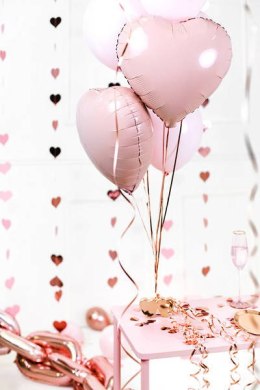 Balon foliowy Serce jasny róż, 45cm Partydeco