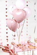 Balon foliowy Serce jasny róż, 45cm Partydeco