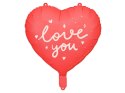 Balon foliowy serce I love you, czerwone 45 cm Partydeco