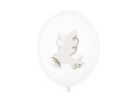 Balony Gołąb, Crystal Clear, 30cm 6szt. Partydeco