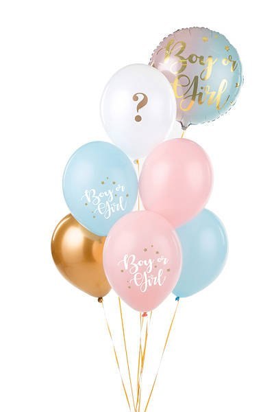 Balony lateksowe Boy or Girl, mix 30cm, 6 szt. Partydeco Balony lateksowe Boy or Girl, mix 30cm, 6 szt. Partydeco