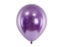 Balony lateksowe Glossy, Chrome, Fioletowe, 30cm, 10 szt. Partydeco