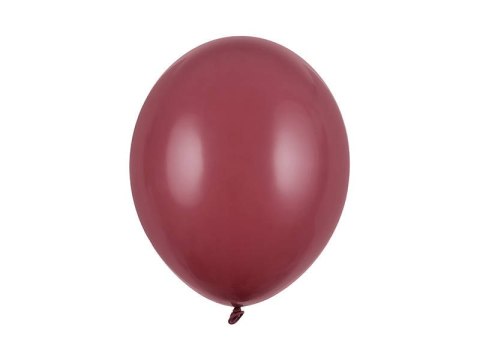 Balony lateksowe Strong, Bordowe, Pastel Prune, 30cm, 100 szt. Partydeco