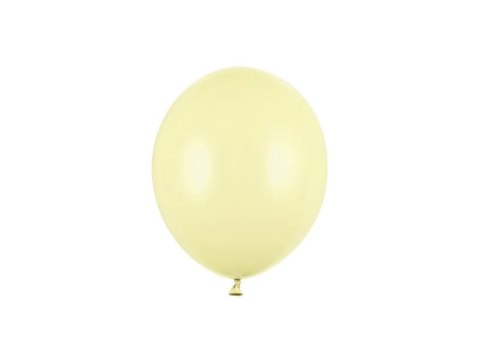 Balony lateksowe Strong, Żółte, Pastelowe Light Yellow, 12cm,100 szt. Partydeco