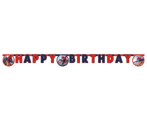 Girlanda, baner Happy birthday Spiderman 230 cm Procos Girlanda, baner Happy birthday Spiderman 230 cm Procos