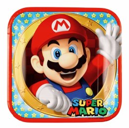 Talerzyki papierowe Super Mario, 23 cm, 8 szt. Amscan / Anagram