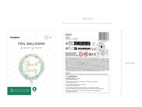 Balon foliowy "Chrzest Święty", 46 cm Partydeco Balon foliowy "Chrzest Święty", 46 cm Partydeco