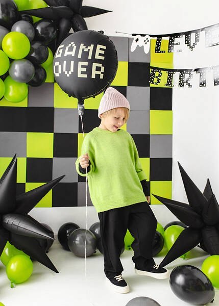 Balon foliowy Game Over, 46 cm Partydeco Balon foliowy Game Over, 46 cm Partydeco