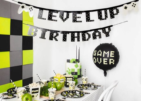 Balon foliowy Game Over, 46 cm Partydeco Balon foliowy Game Over, 46 cm Partydeco