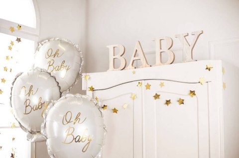 Balon foliowy na Baby Shower "Oh Baby", 53x69 cm Partydeco Balon foliowy na Baby Shower "Oh Baby", 53x69 cm Partydeco