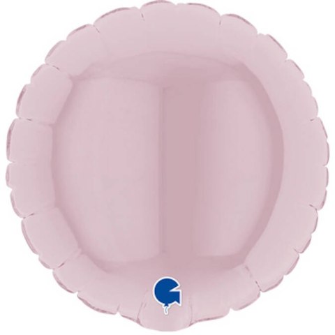 Balon foliowy, okrągły Pastel Pink różowy, 10 cm, Grabo Grabo