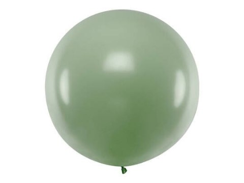 Balon lateksowy Gigant, Zielony, Pastel Rosemary Green, 100cm, 1 szt. Partydeco