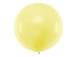 Balon lateksowy Gigant, Żółty, Pastel Light Yellow, 1m, 1 szt. Partydeco