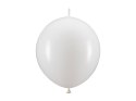 Balony E-Link białe z łącznikiem, 33cm, 20 szt. Partydeco