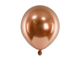 Balony lateksowe Glossy, Chrome, Miedziane, 12cm, 50 szt. Partydeco