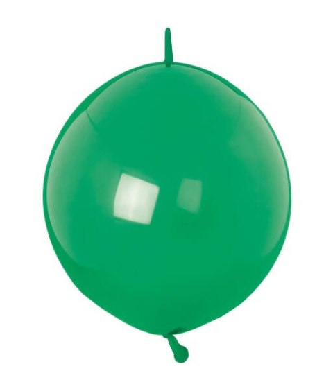 Balony lateksowe Zielone z łącznikiem, Crystal E-Link Festive Green, 15cm, 100 szt. Amscan / Anagram
