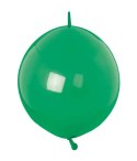 Balony lateksowe Zielone z łącznikiem, Crystal E-Link Festive Green, 30cm, 50 szt. Amscan / Anagram