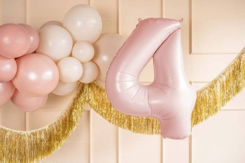 Balon foliowy Cyfra ''4'', 72cm, jasny różowy Partydeco Balon foliowy Cyfra ''4'', 72cm, jasny różowy Partydeco