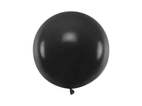 Balon lateksowy Gigant, Czarny, Pastel Black, 60cm, 1szt Partydeco