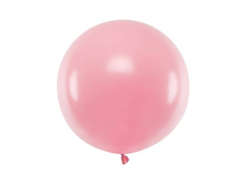 Balon lateksowy Gigant, Różowy, Pastel Baby Pink, 60cm, 1szt Partydeco