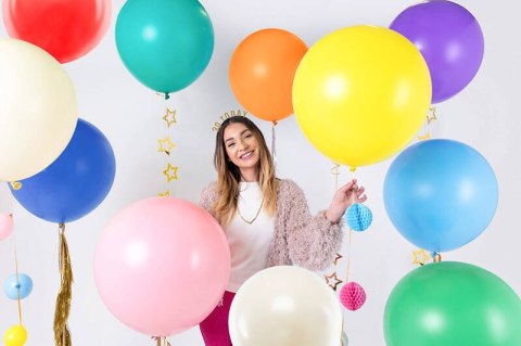Balon lateksowy Gigant, Żółty, Pastel Lemon Zest, 60cm, 1szt Partydeco Balon lateksowy Gigant, Żółty, Pastel Lemon Zest, 60cm, 1szt Partydeco