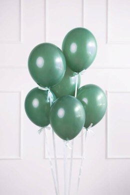 Balony lateksowe Strong Butelowa Zieleń, Pastel Bottle Green, 30cm, 10 szt Partydeco