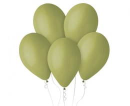 Balony lateksowe pastelowe zielone oliwkowe 98, 33cm, 50 szt. Gemar