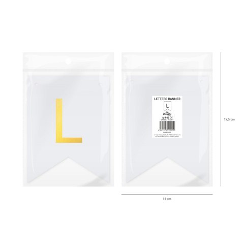 Baner DIY 16x12 cm - literka L Flowballoons Baner DIY 16x12 cm - literka L Flowballoons