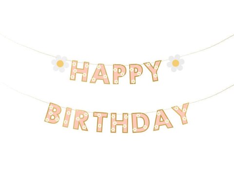 Baner Happy Birthday, 200x14.5 cm Partydeco