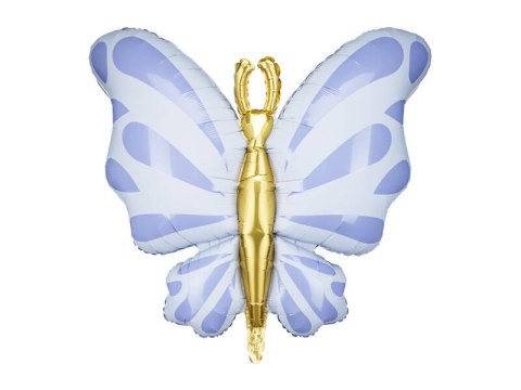 Balon foliowy Motyl, niebieski, 69x69 cm Partydeco