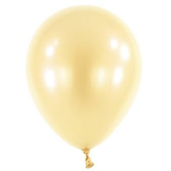 Balony lateksowe, Metaliczne, Perłowe Kremowe, Vanilla, Decorator Pearl Vanilla, 35cm, 50 szt. Amscan / Anagram