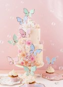 Toppery na tort Motylki, 9 x 6.5 cm Partydeco