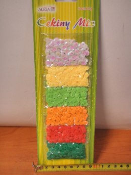 Cekiny pastel 6kpl mix blister | WMT-140