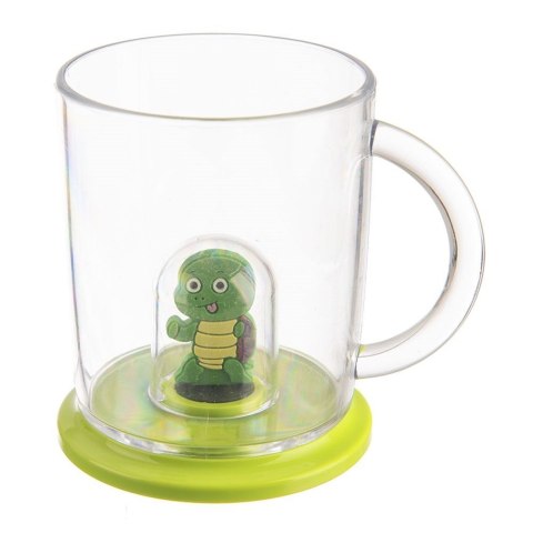 Kubek z figurką dla dziecka żółw 240 ml Kubek z figurką dla dziecka żółw 240 ml